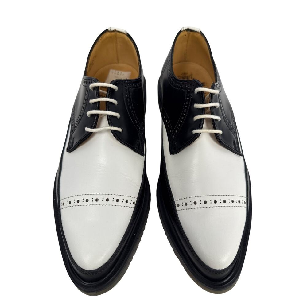George Cox x Yohji Yamamoto Derby Shoe Womens Spectator Black White Made England - Picture 4 of 16